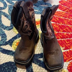 Georgia Boot Black and Orange Sole Footwear